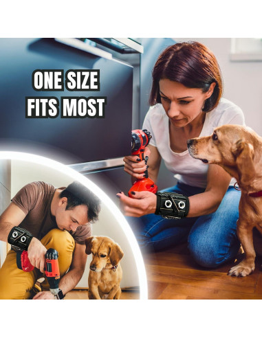 Pulsera Magnética PRIKETY - Organizador de Herramientas 15 Imanes