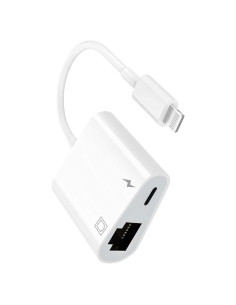 Adaptador Lightning a Ethernet DESOFICON 100Mbps Carga iPhone