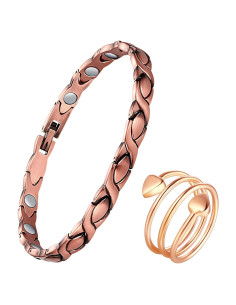 Pulsera Magnética de Cobre Feraco 99.99% Pura para Mujeres