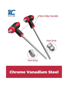 Set de Llaves Hexagonales y Torx 16 Pzs Rotation con Estuche 2