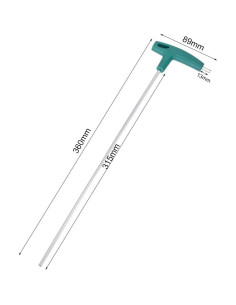 Llave Hexagonal T uxcell 4mm Acabado Cromado Duradera 2