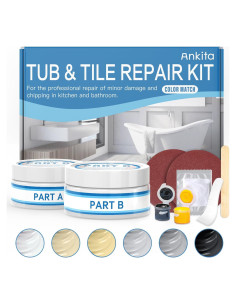 Kit de Reparación de Baños Ankita 3.7oz Fibra de Vidrio Impermeable