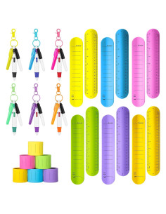 Set 12 Pulseras de Silicona Gemscream + Bolígrafos Multicolor