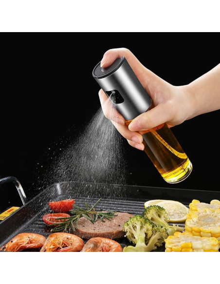 Pulverizador de Aceite PULENADRI 100ml Acero Inoxidable Vidrio