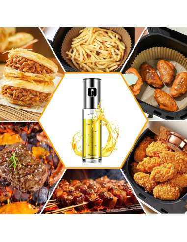 Pulverizador de Aceite PULENADRI 100ml Acero Inoxidable Vidrio