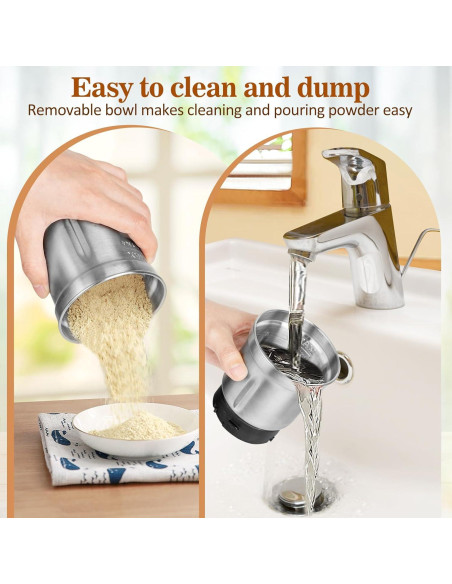 Molinillo Eléctrico de Especias COOL KNIGHT 80g Acero Inoxidable