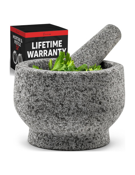 Conjunto de Mortero y Mano de Mortero PriorityChef 1.5 Tazas Granito