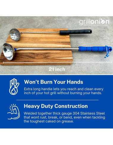 Cepillo Limpiador de Parrilla Grill Floss Sin Cerda 53 cm