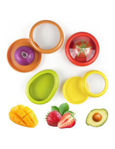 Juego de 4 Conservadores de Silicona S-S-H para Frutas y Verduras