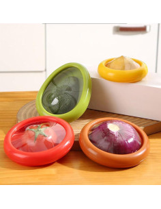 Juego de 4 Conservadores de Silicona S-S-H para Frutas y Verduras 2