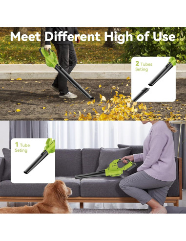 Soplador de Hojas JAGROM Inalámbrico 20V 130 km/h 180 m/h