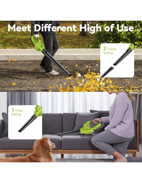 Soplador de Hojas JAGROM Inalámbrico 20V 130 km/h 180 m/h