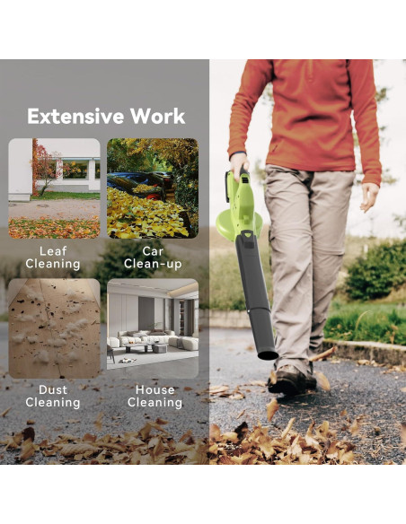 Soplador de Hojas JAGROM Inalámbrico 20V 130 km/h 180 m/h