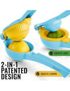 Exprimidor Manual Zulay 2-en-1 de Limón y Lima - Acero Inoxidable 2