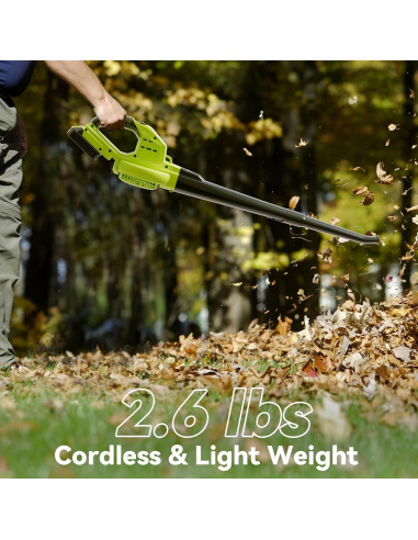 Soplador de Hojas JAGROM Inalámbrico 20V 130 km/h 180 m/h