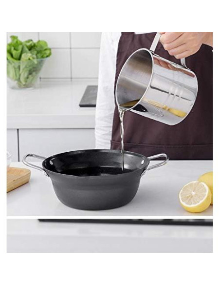 Contenedor de grasa Xunda 1.2L con colador de acero inoxidable