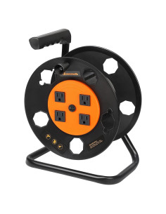 Carrete de Almacenamiento de Cable DEWENWILS 30.48m 15A Naranja