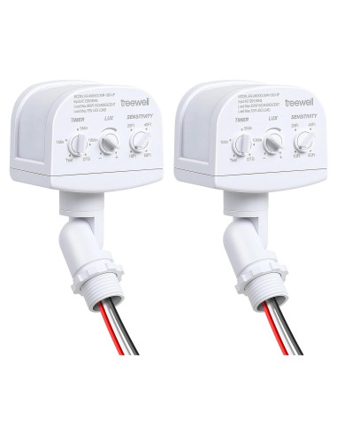 Sensor de Movimiento Treewell 2 Pack 240 Ajustable 18.3m