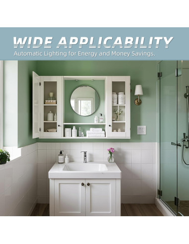 Interruptor de Luz ECOELER con Sensor de Movimiento PIR Blanco