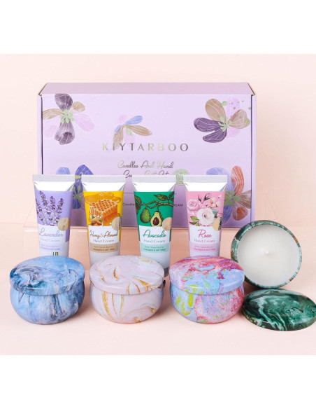 Cesta de Regalo para Mujeres KIYTARBOO con Velas y Loción