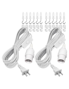 Cable de Extensión Colgante DiCUNO E26 6m con Interruptor - Paquete de 2