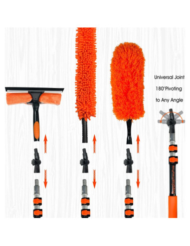 Kit de limpieza Buyplus 6 m, plumero extensible y limpiador de ventanas
