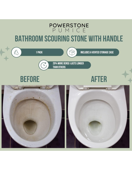 Piedra Pómez Powerstone para Inodoros con Mango - 1 Paquete