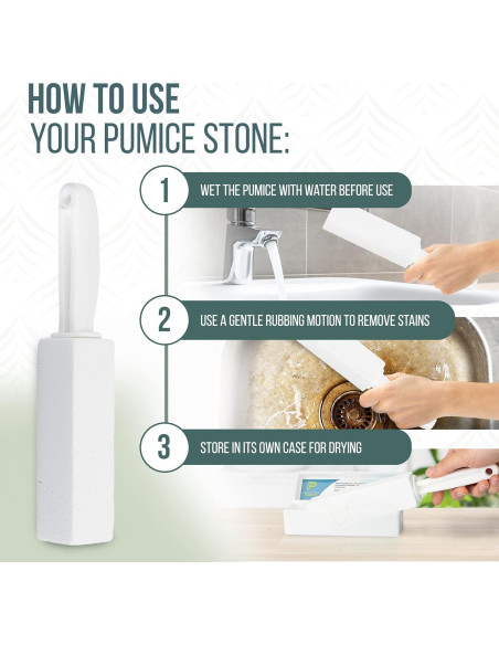 Piedra Pómez Powerstone para Inodoros con Mango - 1 Paquete