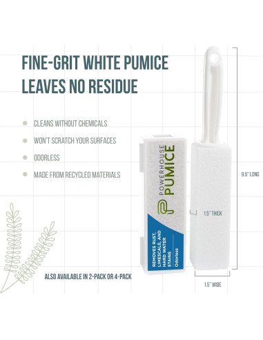 Piedra Pómez Powerstone para Inodoros con Mango - 1 Paquete