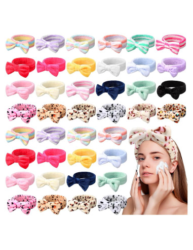 48 Bandas de Cabeza de Spa Giegxin - Lazo Suave Multicolor