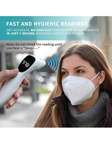 Termómetro Digital Infrarrojo AL21 para Frente y Oído - Rápido y Preciso