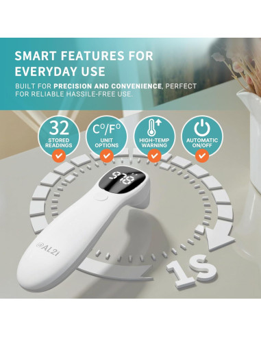 Termómetro Digital Infrarrojo AL21 para Frente y Oído - Rápido y Preciso