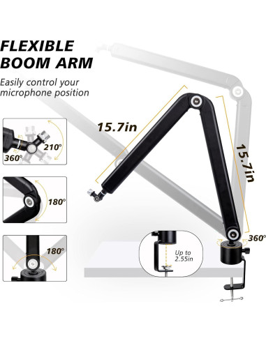 Brazo de Micrófono SUNMON - Soporte Ajustable 1.6 kg
