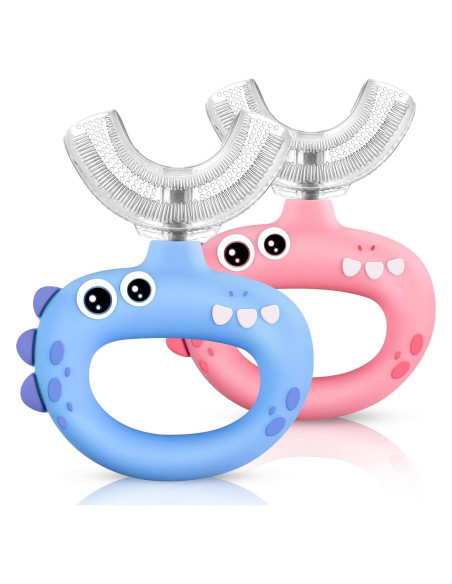 Cepillo de Dientes Infantil U Guía 360 Silicona Suave 2 PCS