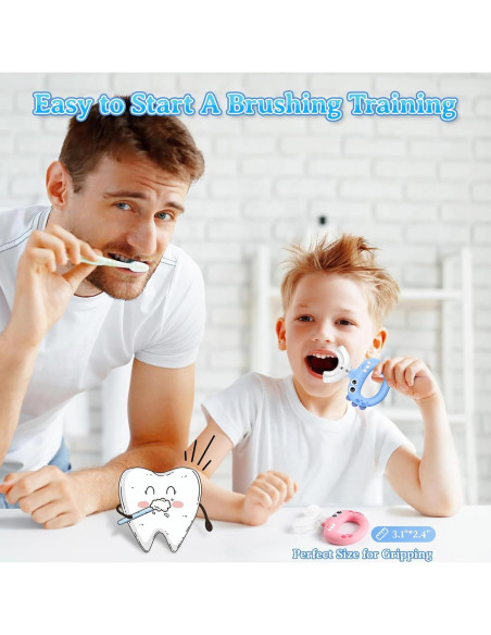 Cepillo de Dientes Infantil U Guía 360 Silicona Suave 2 PCS