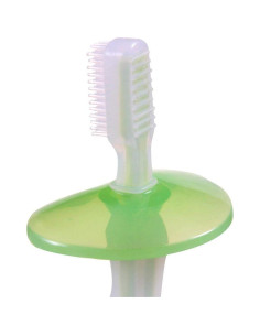 Cepillo de Dientes de Silicona Simba Verde con Cerdas Suaves 2