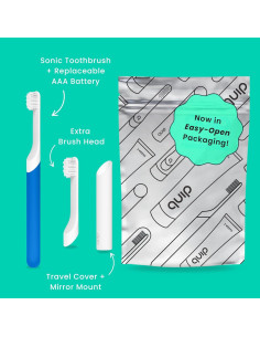 Cepillo de dientes eléctrico Quip para niños azul con temporizador 2