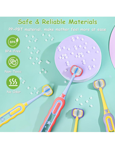 Cepillo de Dientes 3 Lados PANIMOSI para Niños 1-12 Años