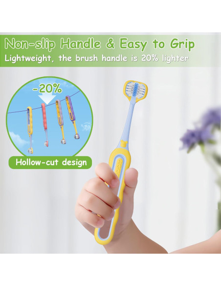 Cepillo de Dientes 3 Lados PANIMOSI para Niños 1-12 Años