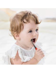 Cepillo de Dientes Mombella Mariquita Silicona Bebés 6+ Meses 2