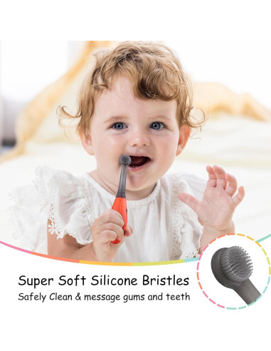 Cepillo de Dientes Mombella Mariquita Silicona Bebés 6+ Meses