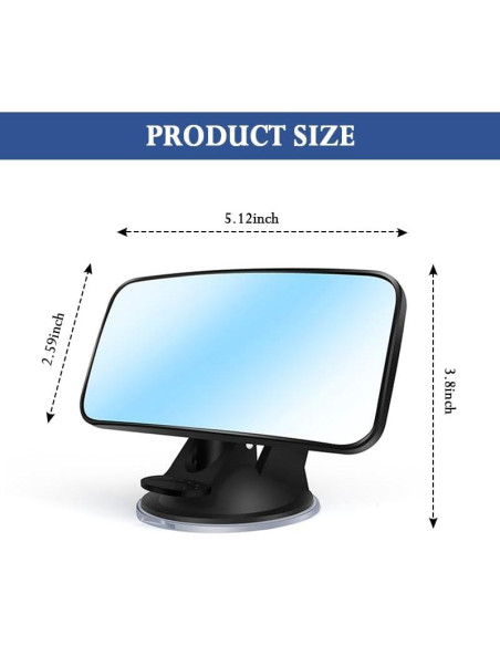 Espejo de Coche para Bebé Salior con Ventosa y HD 13x6.5cm