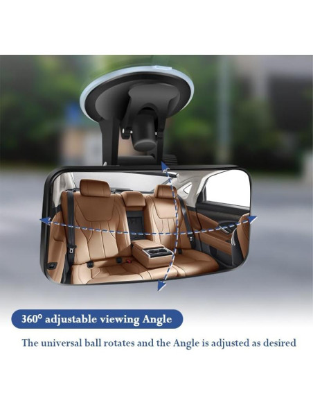 Espejo de Coche para Bebé Salior con Ventosa y HD 13x6.5cm