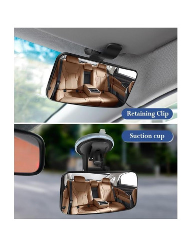 Espejo de Coche para Bebé Salior con Ventosa y HD 13x6.5cm
