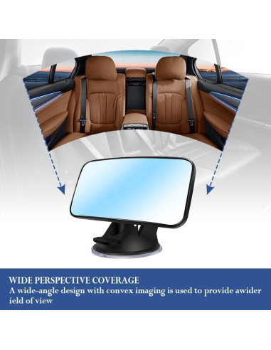 Espejo de Coche para Bebé Salior con Ventosa y HD 13x6.5cm