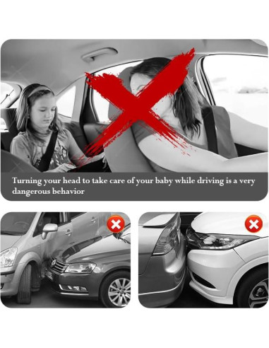 Espejo de Coche para Bebé Salior con Ventosa y HD 13x6.5cm