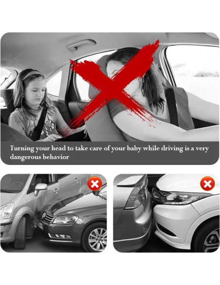 Espejo de Coche para Bebé Salior con Ventosa y HD 13x6.5cm