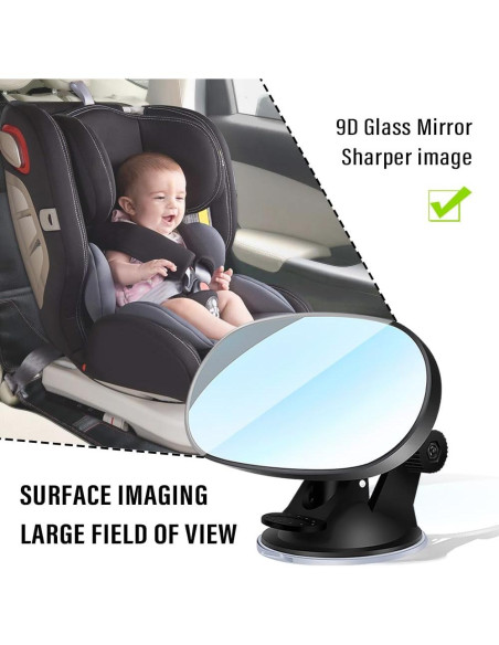 Espejo Convexo para Bebé Salior con Ventosa Ajustable 360