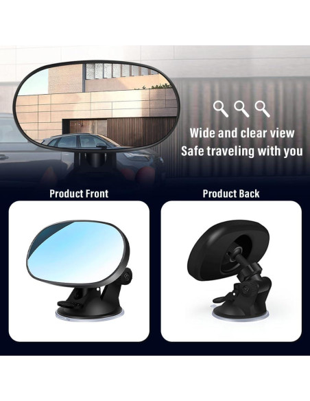 Espejo Convexo para Bebé Salior con Ventosa Ajustable 360