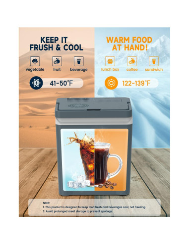 Enfriador y Calentador SubSun 27L Portátil 12V/110V Gris